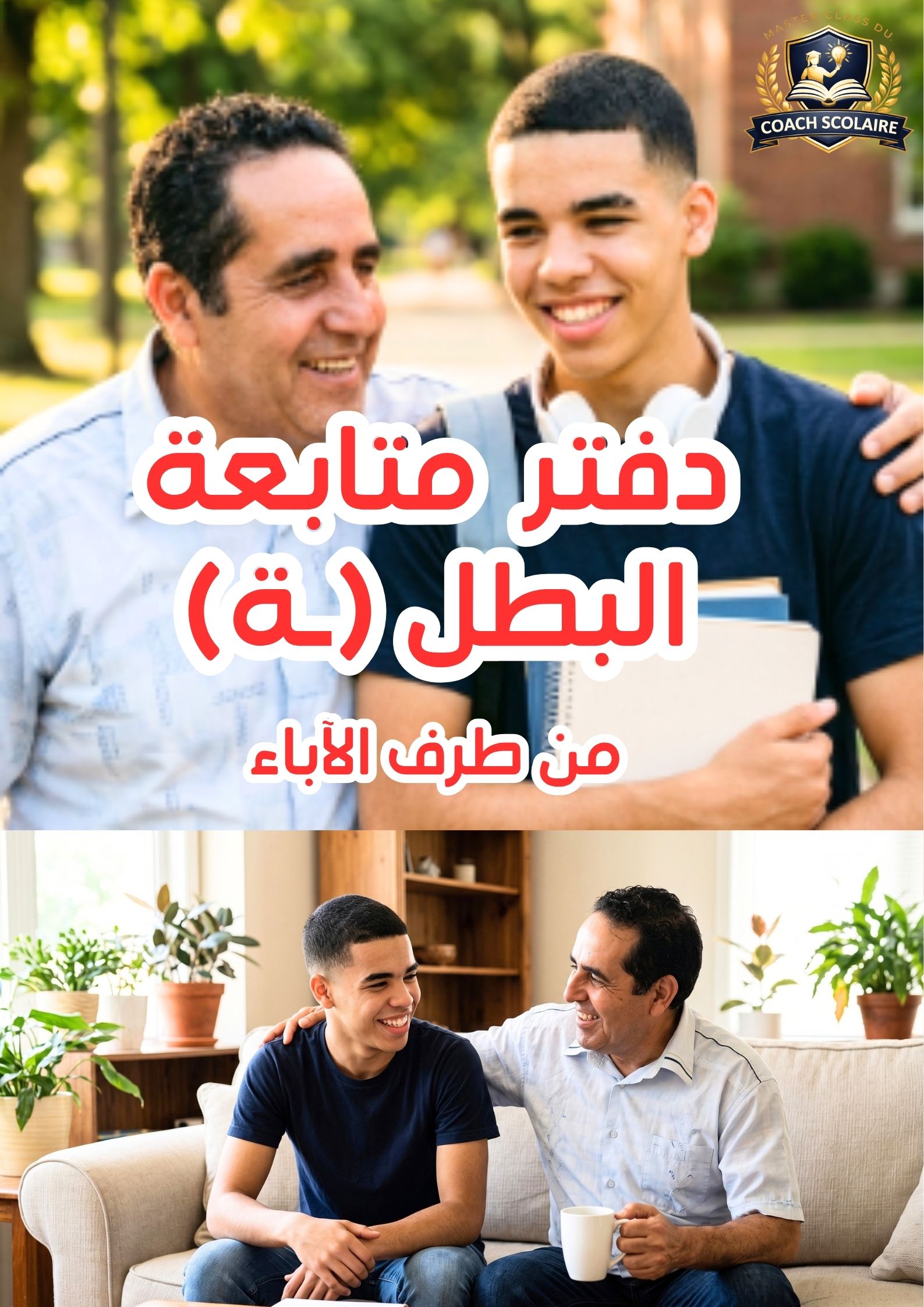 غلاف دفتر متابعة البطل من طرف الآباء